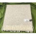 100% Wool Blanket/Throw/Rug Heavyweight Cream Herringbone